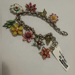🌸 NWT BRIGHTON VINTAGE ‘POP GARDEN’ Charm Bracelet!🌸RARE/RETIRED MINT CONDITION!